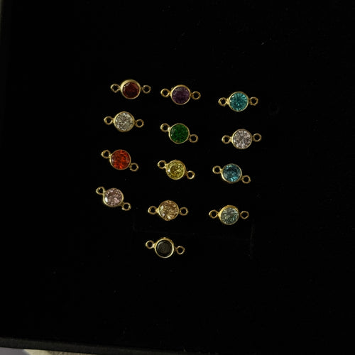 Gold Filled Birthstone Charm Chain Bracelet
