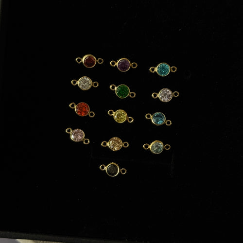 Gold Filled Birthstone Charm Chain Anklet