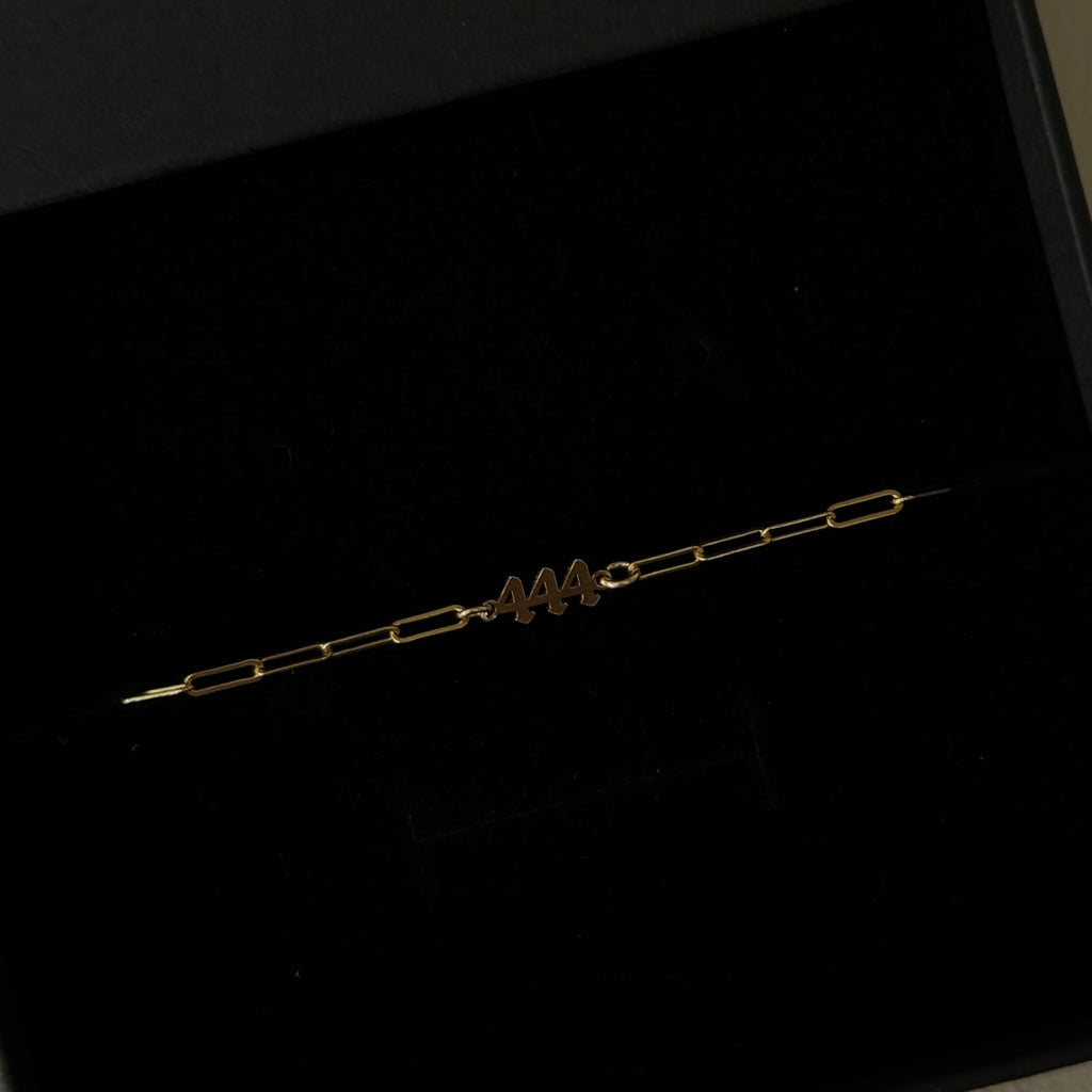 Gold Filled Angel Number Chain Anklet