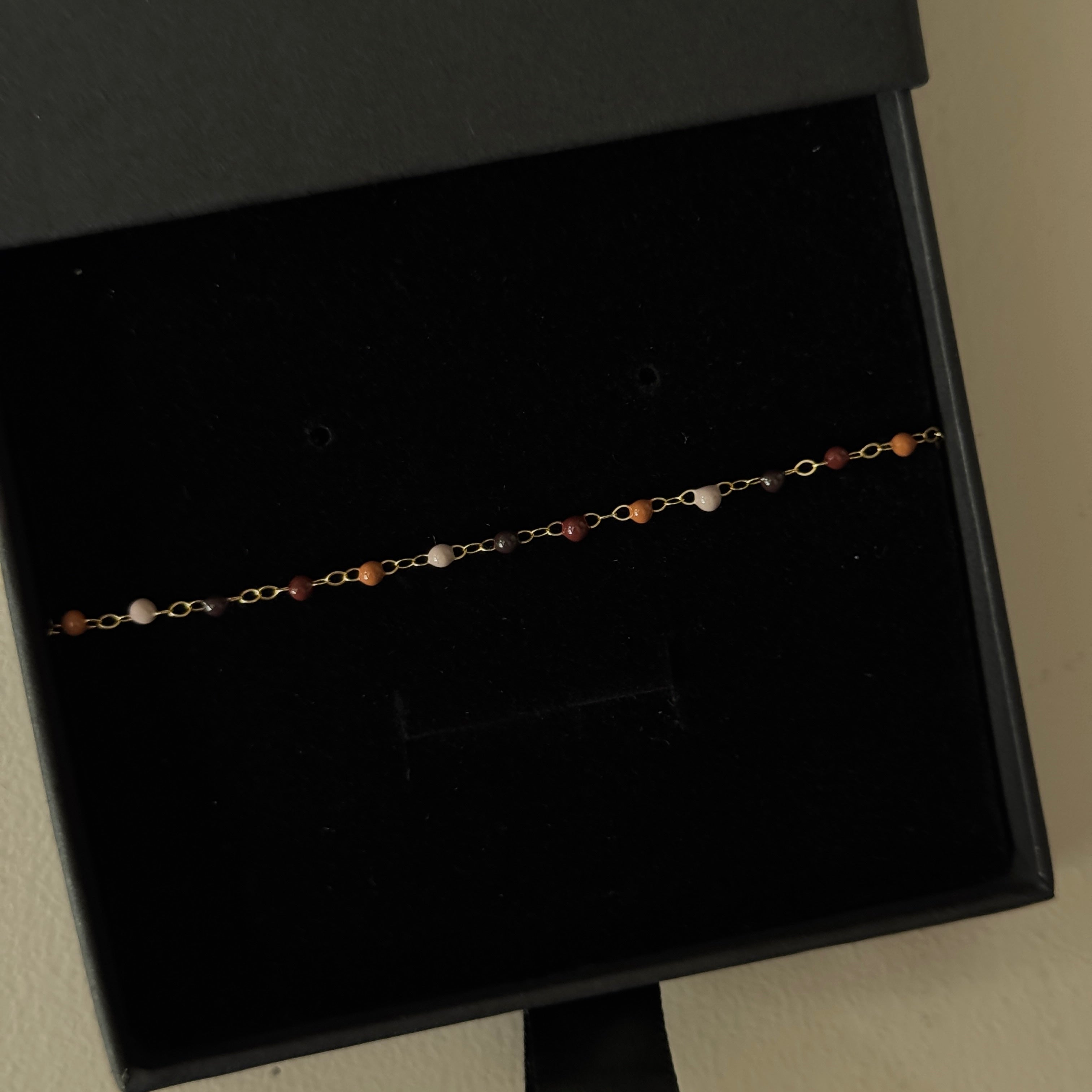 Gold Filled Coloured Beaded Bracelet