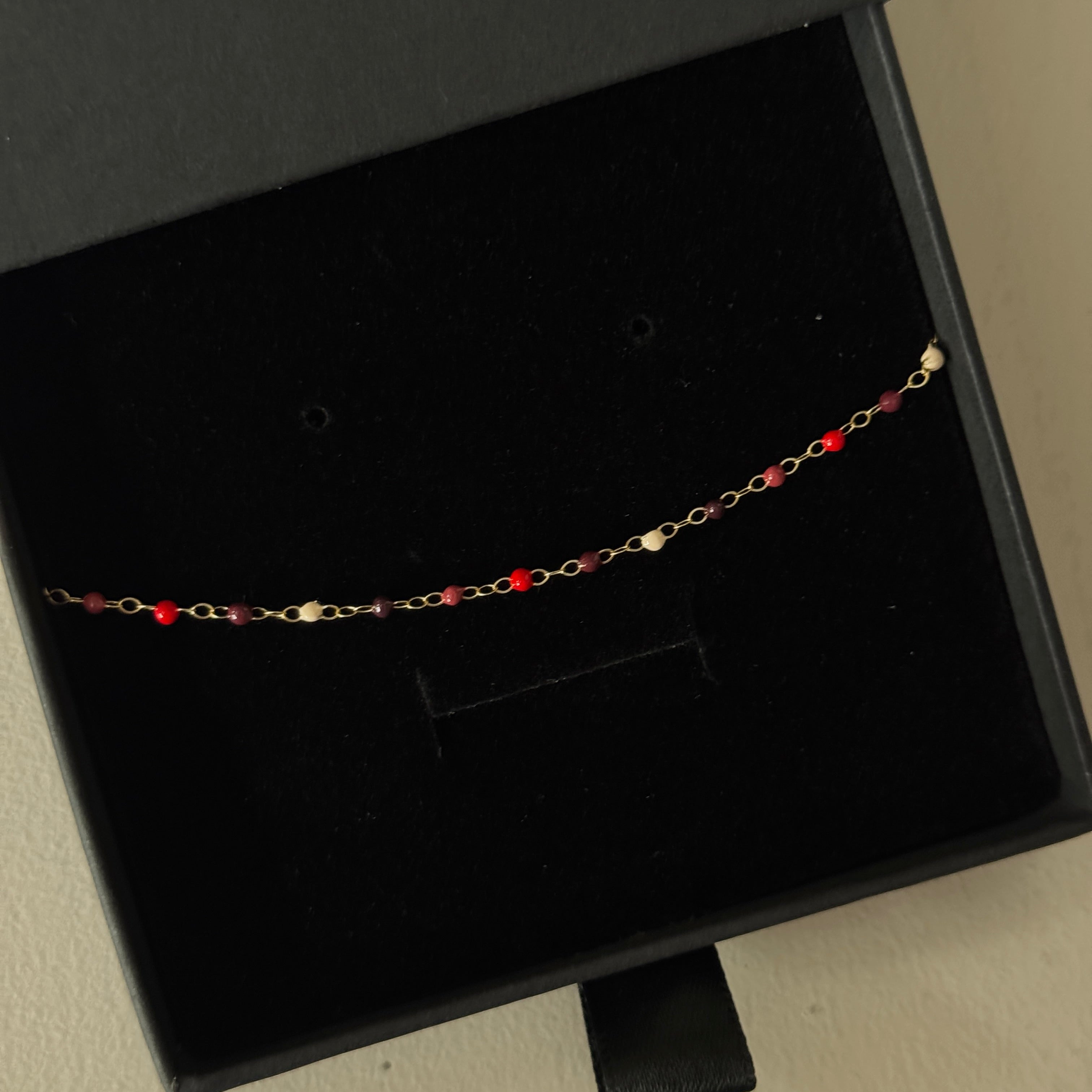 Gold Filled Coloured Beaded Bracelet