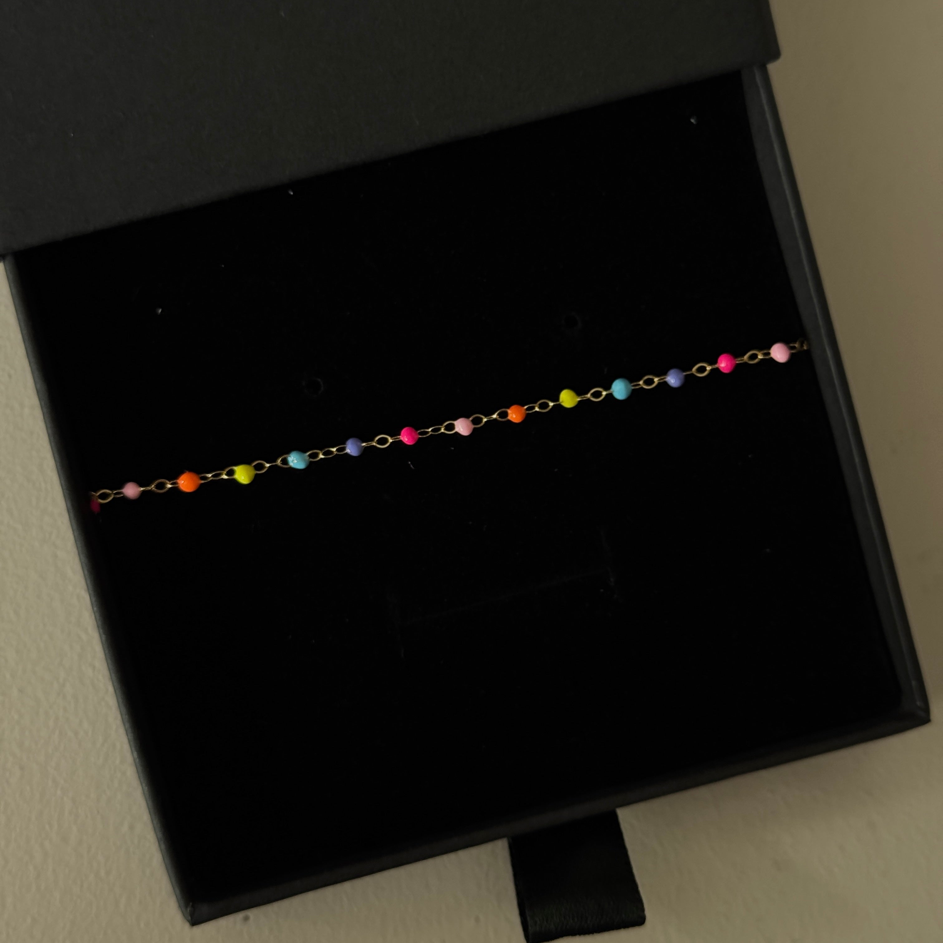 Gold Filled Coloured Beaded Necklace