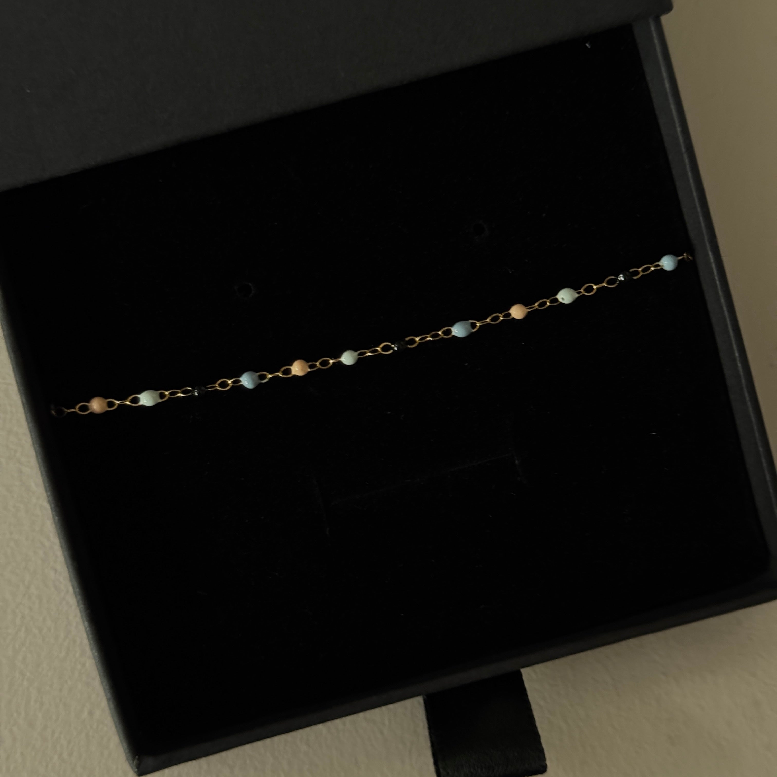 Gold Filled Coloured Beaded Anklet