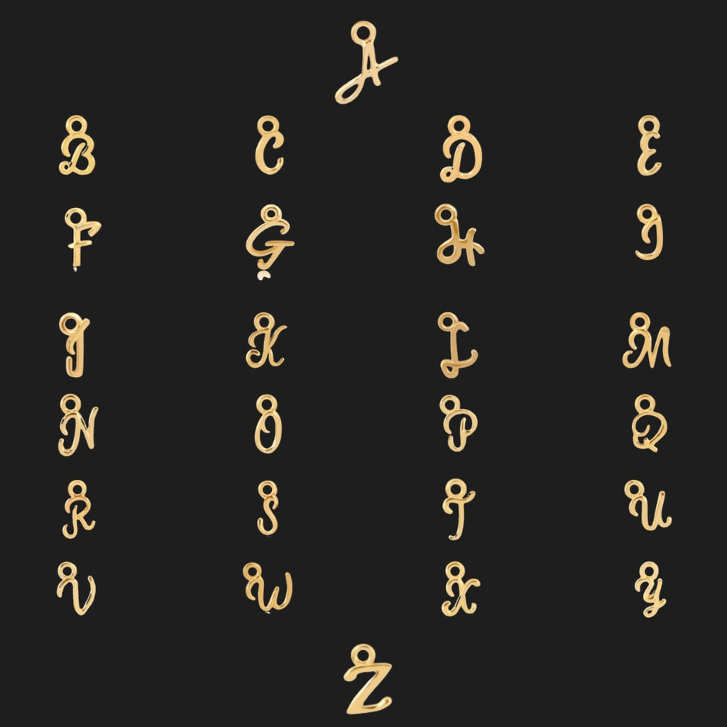 Gold Vermeil Initial Charm with Gold Filled Chain Bracelet