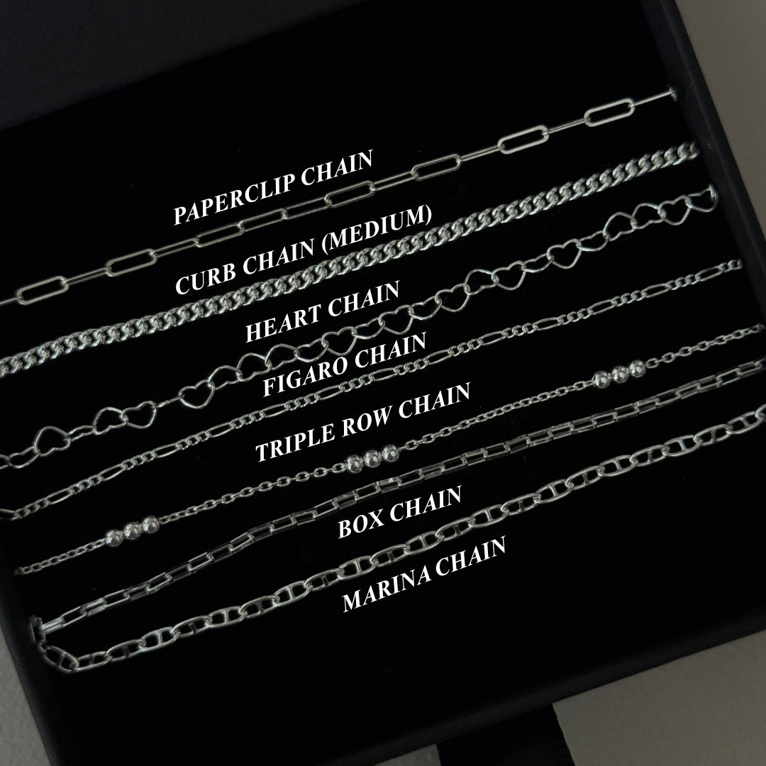 Sterling Silver Initial Charm Necklace