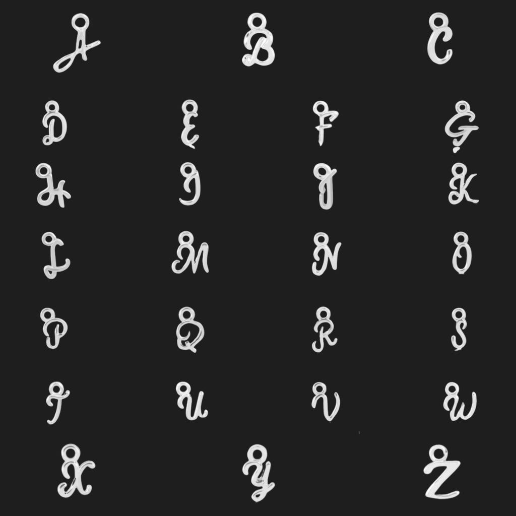 Sterling Silver Initial Charm Bracelet